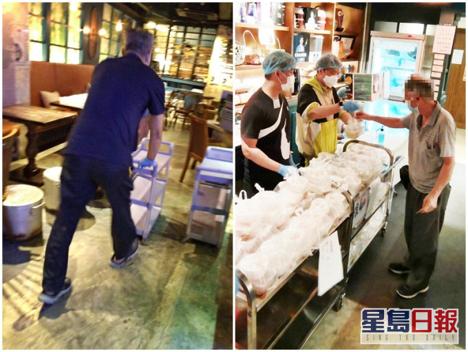 義工華哥每天都風雨不改地派飯。「銀杏館」Facebook圖片
