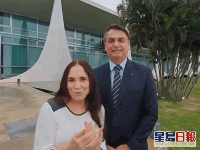 绰号「巴西甜心」的杜阿尔特与博尔索纳罗。网图