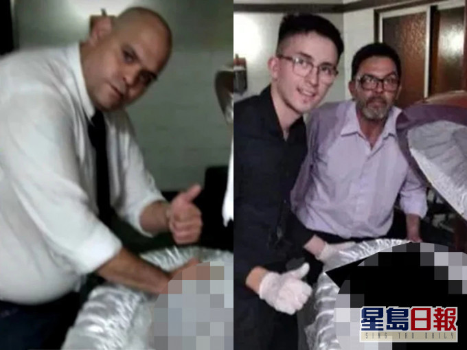 殯儀館工作人員與馬勒當拿遺體合照惹眾怒。