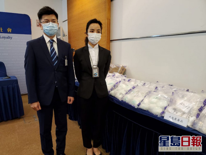 警方於行中動檢獲近62公斤氯胺酮。