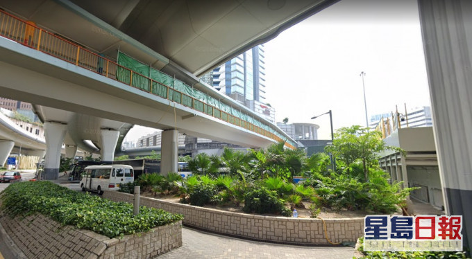 紅磡的行人天橋。Google地圖截圖