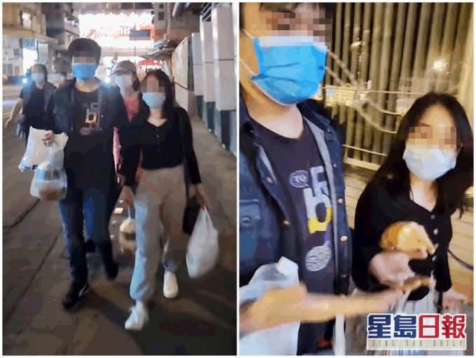 一對男女被指多次叫外賣後,以不同理由取消訂單或要求退款,疑似「食霸王餐」。「元朗花甲粉」FB影片截圖
