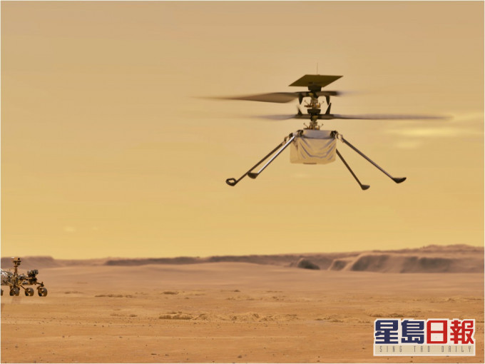 太空总署在4月初首次安排无人直升机「独创号」在火星飞行。AP资料图片