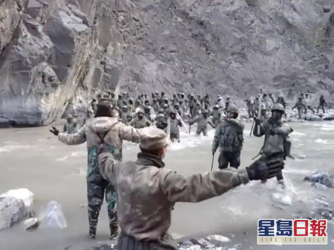 中國與印度去年六月在邊境加勒萬河谷發生衝突。網圖
