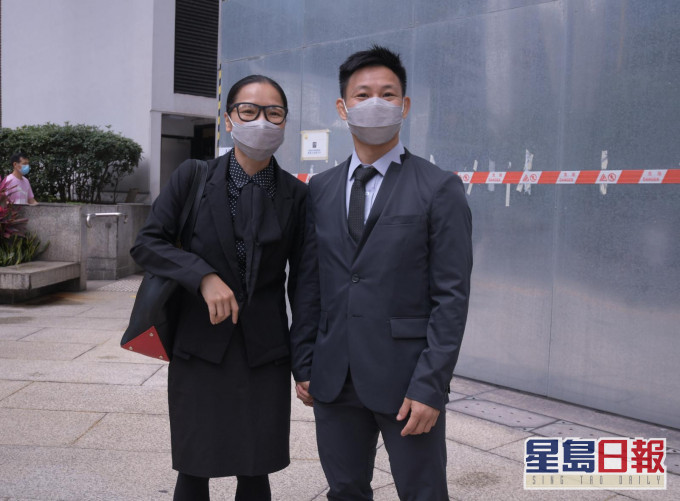 被告湯偉雄(右)及杜依蘭(左)。資料圖片