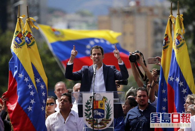 委內瑞拉反對黨領袖瓜伊多目前身處法國駐加拉加斯大使館。AP資料圖片
