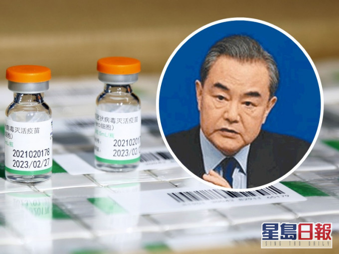 王毅表示正向80多個國家和3個國際組織提供疫苗援助。新華社