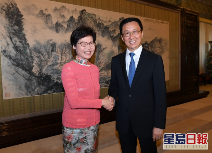 彭博社报道,美国政府原制裁林郑月娥和韩正。资料图片