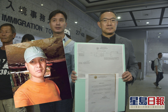 港人鄧龍威(小圖)涉於菲律賓藏毒判囚終身,謝偉俊(右)曾取得菲律賓移民局入境紀錄助其上訴。 資料圖片/網圖