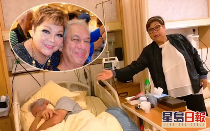 老公留院,肥媽拍片向關心佢哋嘅朋友報平安。