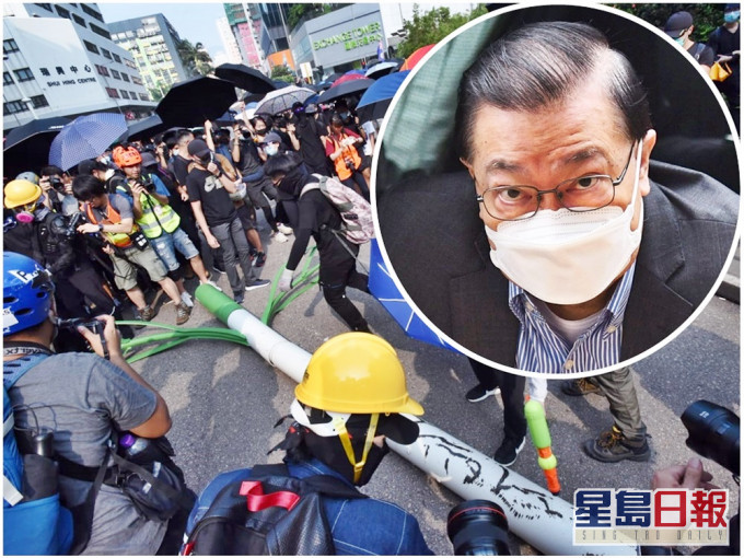 譚耀宗(小圖)指反修例事件令中央忍無可忍。