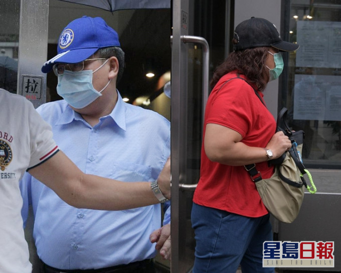 被告尹志亮(左);囚犯母親朱妙雲(右)。