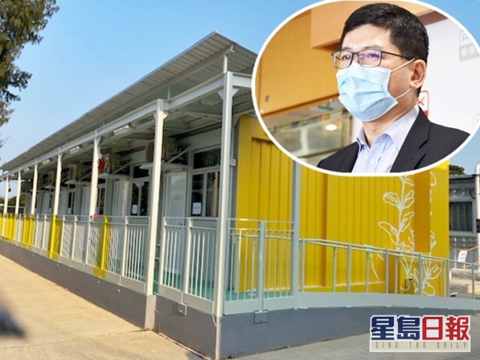高拔陞(小圖)指鯉魚門公園度假村首階段可容納100位病人。