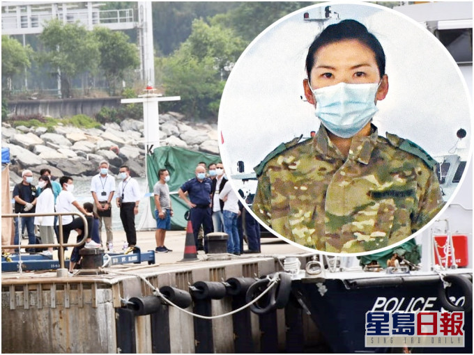 疑似林婉仪的家属在场等候。(小图为林婉仪)