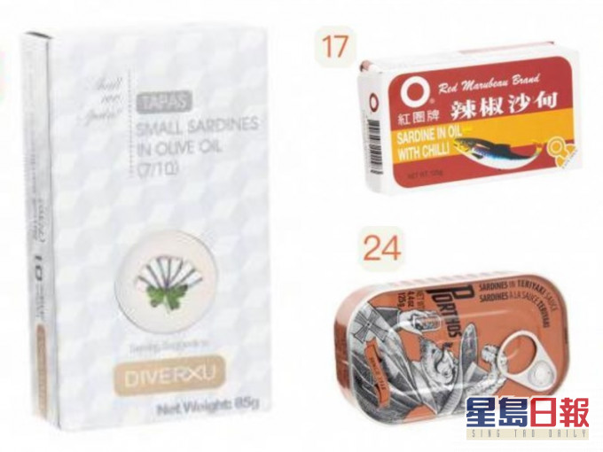 三款沙甸鱼罐头致癌物无机砷最高。消委会图片