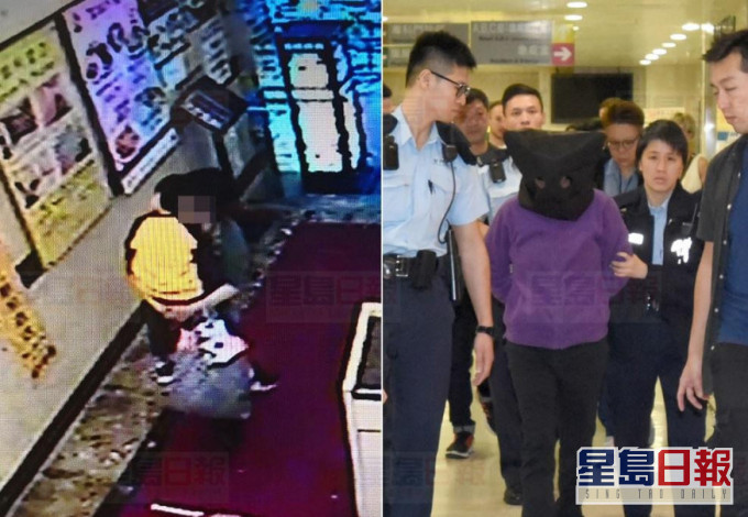 女被告簡桂芳(右)事後被捕。資料圖片
