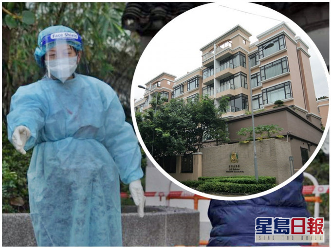 毗邻粉岭高尔夫球场的上水低密度住宅高尔夫景园(小图)有住客染疫。资料图片