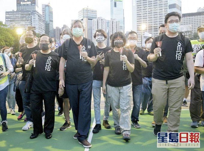 支联会上周四在维园悼念六四事件。资料图片