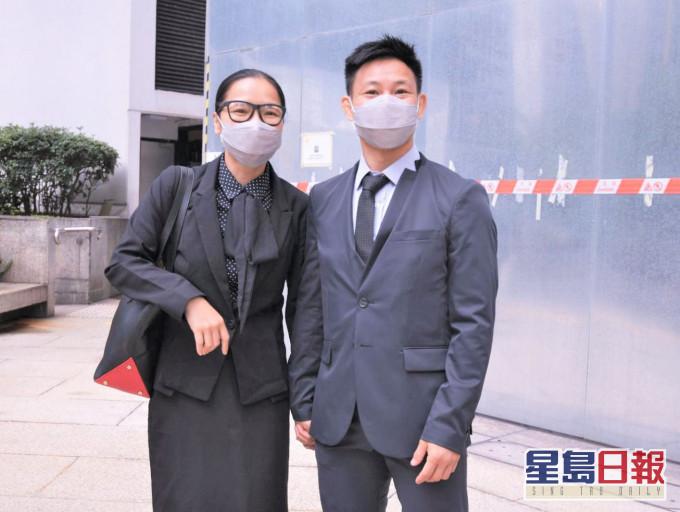 被告湯偉雄(右)及杜依蘭(左)。 資料圖片