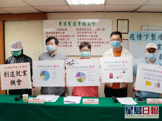 工会促请政府设立紧急失业援助金。香港制造业总工会图片