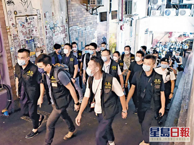 警方上周四起一連四日展開「犁庭掃穴」行動。資料圖片