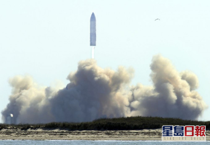 這是「星際飛船」進入10000米以上高度的第二次發射。AP圖片