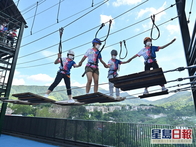 少年警讯夏令营开展礼今日举行。今年夏令营以历奇训练日营形式举行。政府新闻处图片