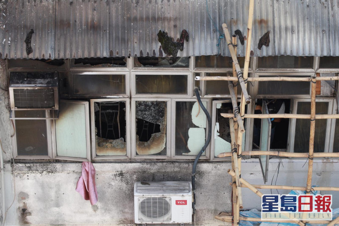油麻地唐樓大火涉事大廈有防火門被移除。資料圖片