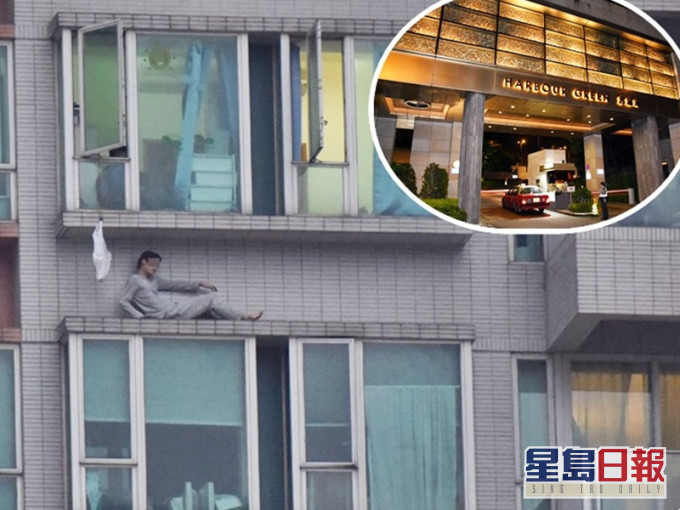青年上月曾危坐窗外12小時。大圖為資料圖片