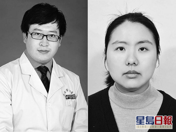 李文亮(左)、夏思思(右)等33人被追授中国青年五四奖章。(网图)