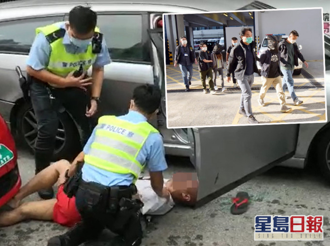 沙田司機中槍事件揭發爆竊案,小圖為被捕同黨。 資料圖片及網圖
