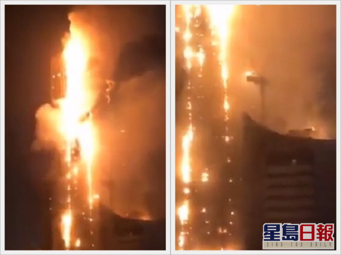 現場火光熊熊烈焰沖天。網圖