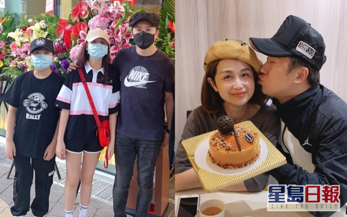 今日林子博帶埋仔女出席朋友新店開幕,對太太病情轉差相當擔心。