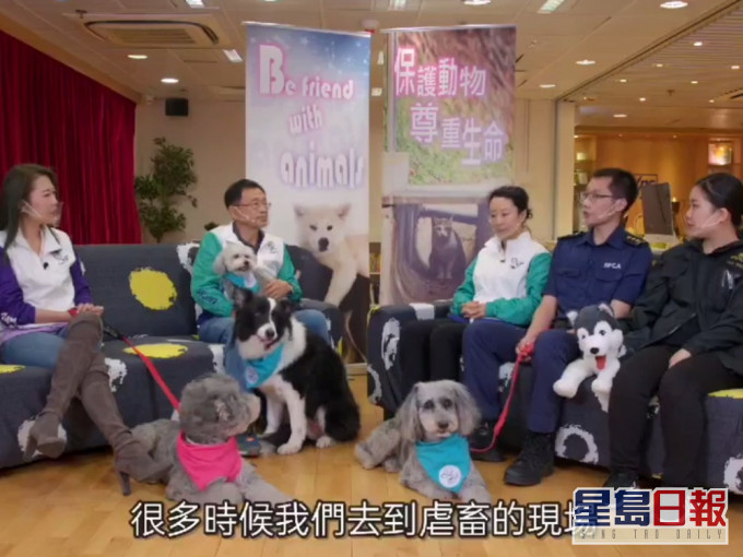 警方邀請藝人宋芝齡和守護動物專業人士進行訪談,呼籲市民齊守護動物、尊重生命。 網上截圖