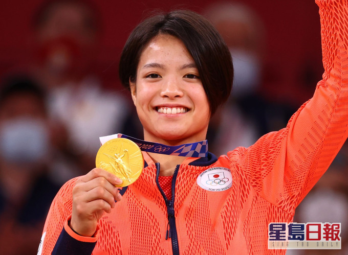 阿部诗在女子五十二公斤级柔道夺金。Reuters