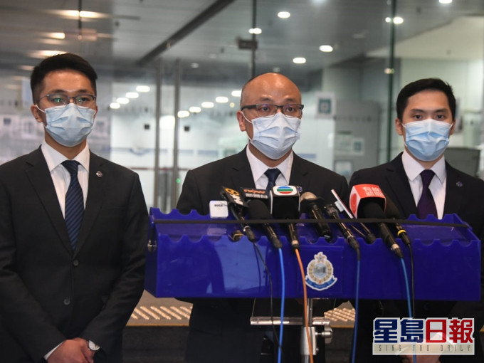 網絡安全及科技罪案調查科科技罪案組(行動)總督察戴子斌(中)。