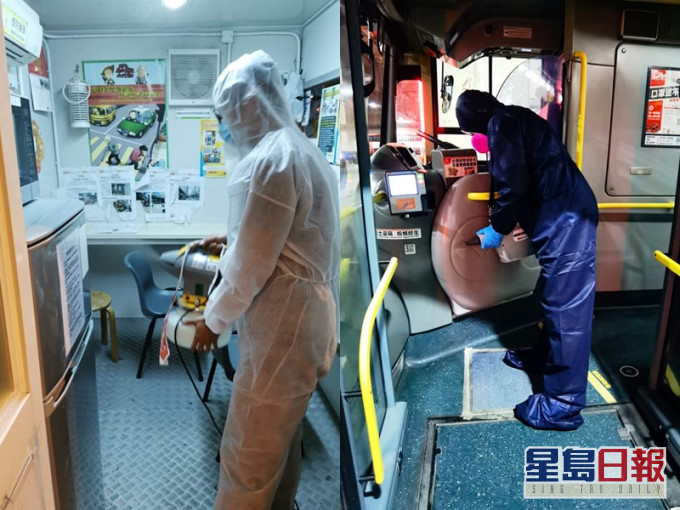 九巴已安排清潔工進行徹底清潔及消毒。九巴圖片