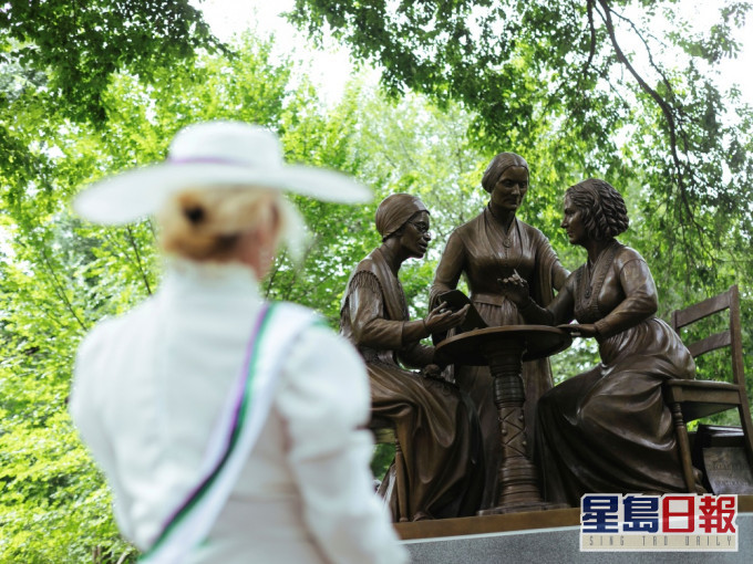 中央公園首次為真實的女性歷史人物立像。AP相片