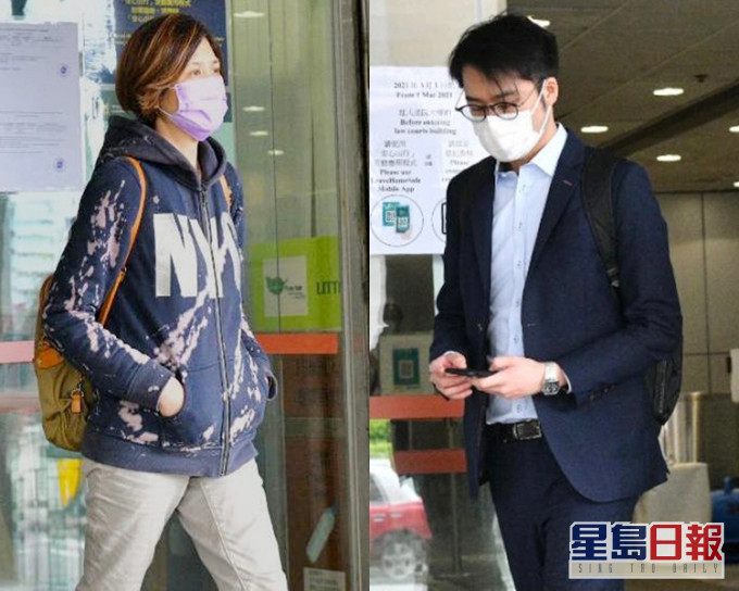 被告張佩君(左):被告林其鋒(右)。