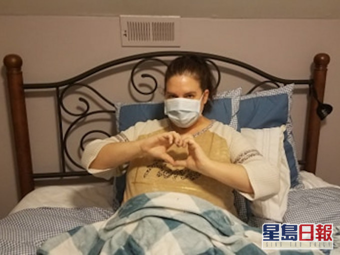 Rachel留在家中自行隔離3星期,但仍確診。網圖