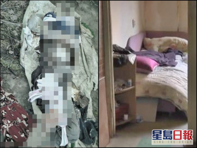 弟弟Andrey死去4個月,屍體腐爛。網圖