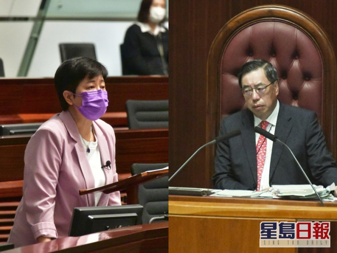 黃碧雲提出休會待續望討論國安法遭主席梁君彥否決。 資料圖片