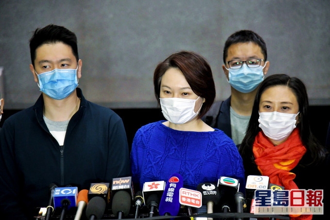 李慧琼(中)促港府重推23條立法,堵塞國家安全漏洞。資料圖片
