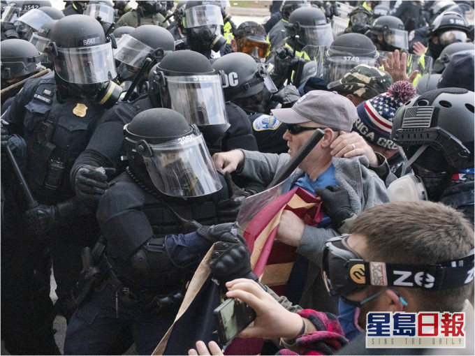 美國國會示威震驚全球，多國領袖發聲譴責。AP圖片