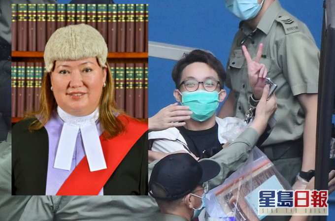 陳皓桓等人被判監,法官胡雅文(小圖)收恐嚇電話。