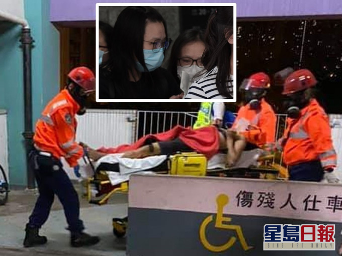 尹攜珍(小圖右)及其女兒尹雪嵐(小圖左)講述當晚情況。