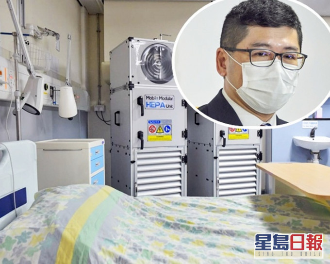 高拔陞(小圖)指至今有約80名康復中的患者入住二線隔離病床。資料圖片