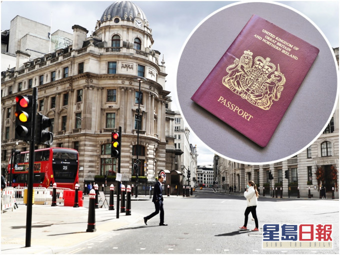 英國公布英國國民（海外）護照簽證新指引。（大圖為AP資料圖片，小圖為BNO）