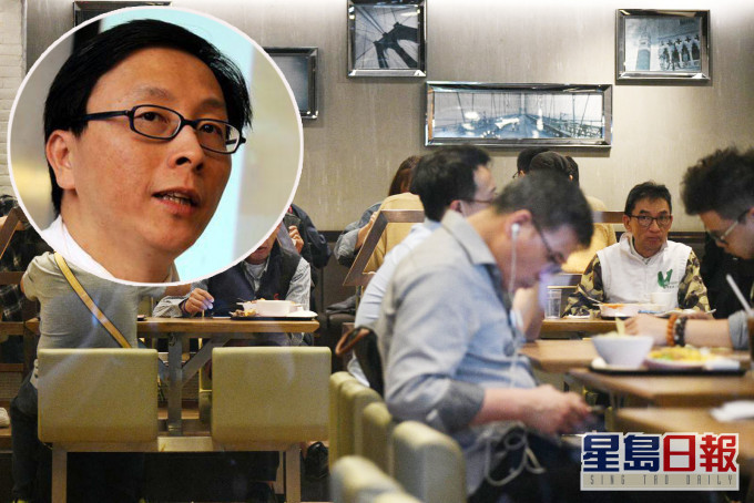 何栢良籲18萬名近日從外地返港的人士,要自我「社交戒嚴」,措施包括要獨自用餐。 資料圖片