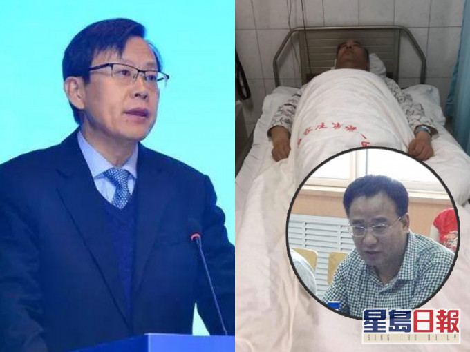 石家莊商務局副局長王松林(右)舉報局長常志卷(左)毆打他導致心臟病發。